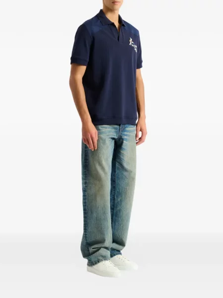 Polo Balmain με κέντημα μπλε