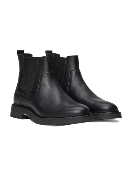 Sztyblety Tommy Hilfiger skórzane czarne