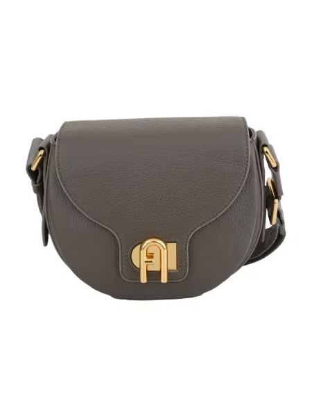 Torebka crossbody Furla skórzana szara