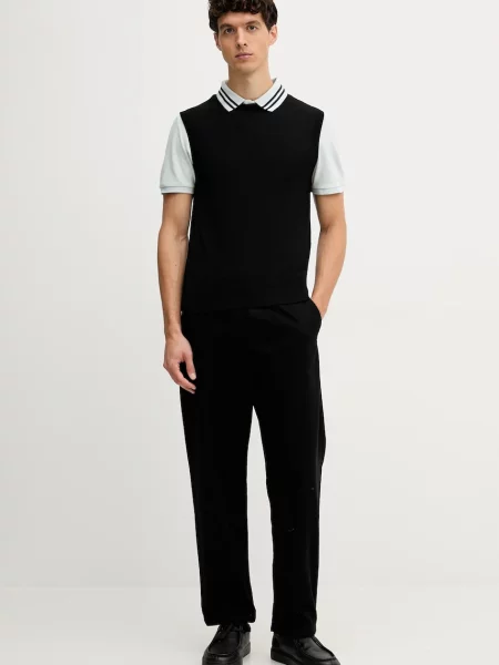 United Colors of Benetton kamizelka wełniana lekki czarny