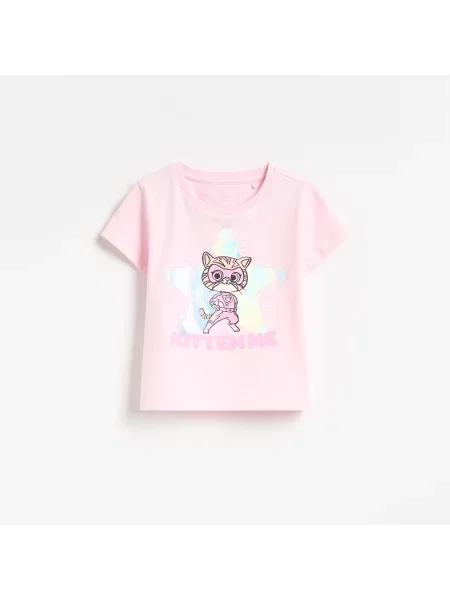 Reserved Tričko Supercats pastelově růžová