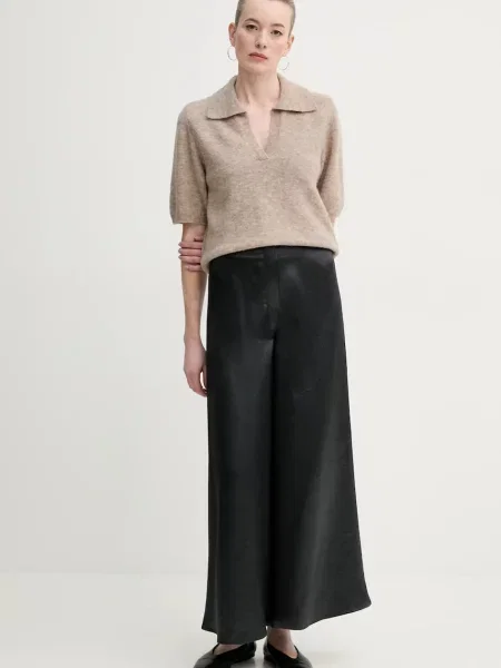 Nanushka spodnie ZANIAH szerokie high waist zielony