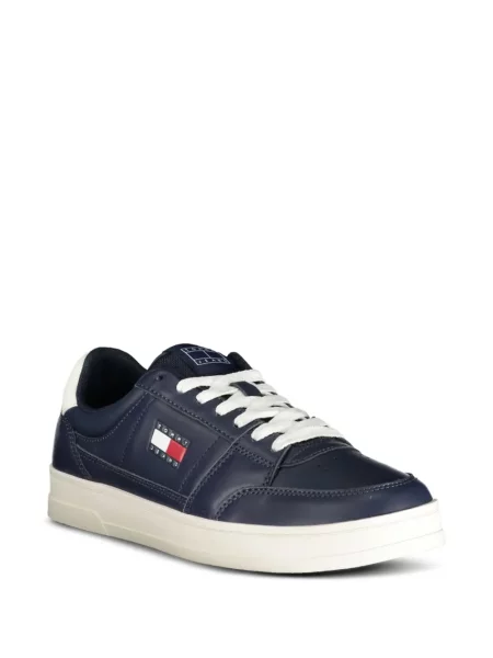 Bőr sneaker Tommy Jeans autogrammal kék