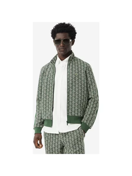 Bluza Lacoste París Monogram Full Zip zielony XS biały