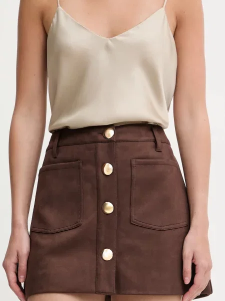 Bardot fustă maro