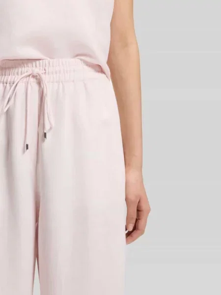 Spodnie lniane o kroju loose fit z mieszanka lyocellu i lnu model Boss