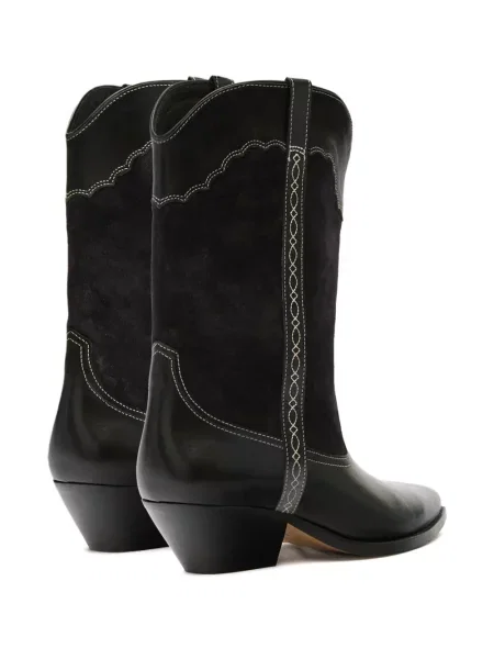 Botine Isabel Marant din piele de căprioară negru