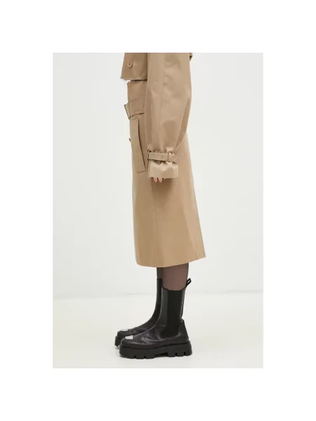 Spódnica midi Vetements beżowa