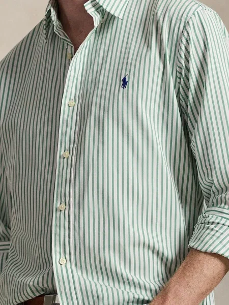 Ошейниковый рубашка Polo Ralph Lauren зеленая