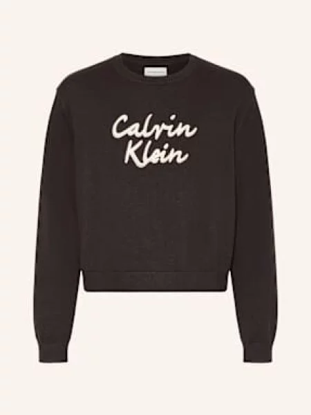 Calvin Klein Mikina Se Třpytivou Přízí černá
