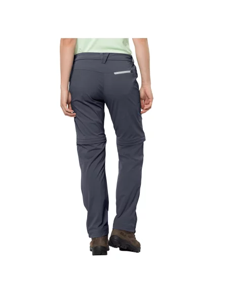 Wodoodporne spodnie zapinane na Jack Wolfskin Overland Away szare