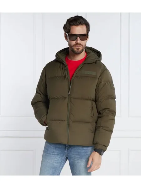 Tommy Hilfiger De puf geacă NEW YORK HOODED | Regular Fit verde