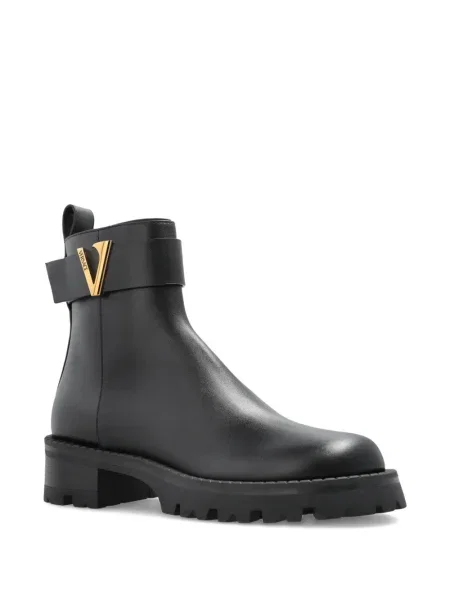 Cizme scurte Versace cu cataramă negru