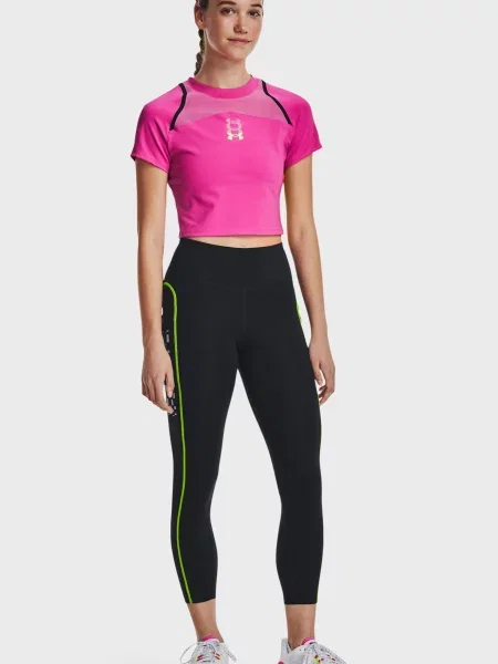 Укороченный спортивный топ Under Armour для бега розовый