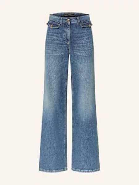 Luisa Cerano Wide Leg Džíny stone wash