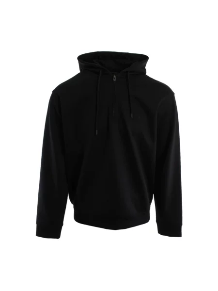 Bluza z kapturem Armani wełniana z kapturem czarna