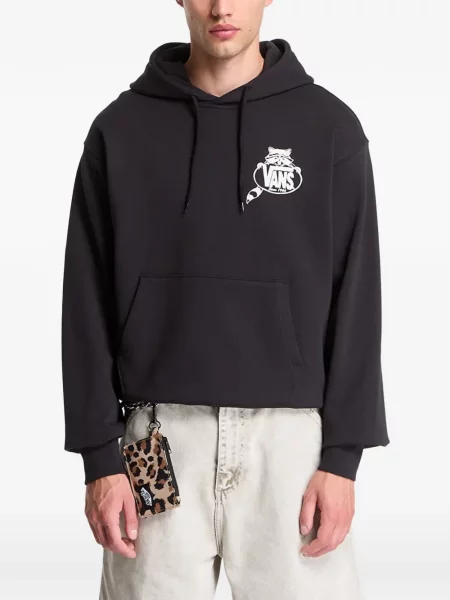 Hanorac cu glugă Vans cu imagine cu cordon negru