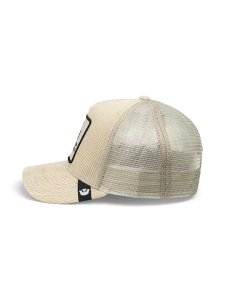 Goorin Bros czapka z daszkiem trucker sztruksowa Corduroy Top Dog beżowa
