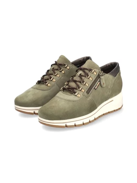 Lniane sneakersy Mephisto zielone
