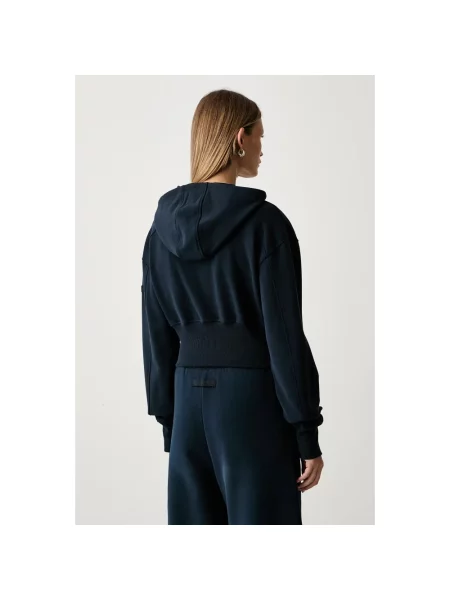 Bluza z kapturem Patrizia Pepe z kapturem niebieska