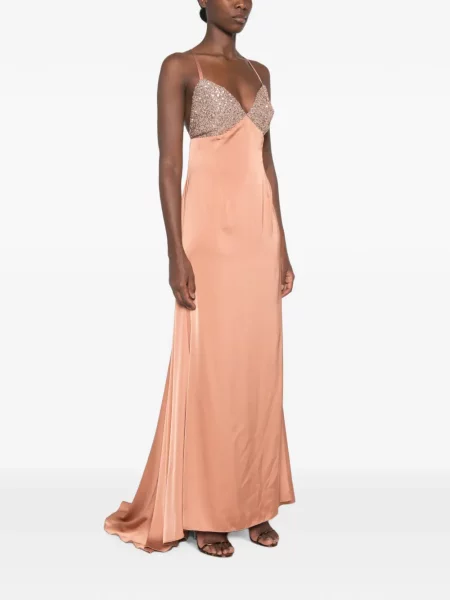 Rochie maxi Alessandro Legora cu paiete maro