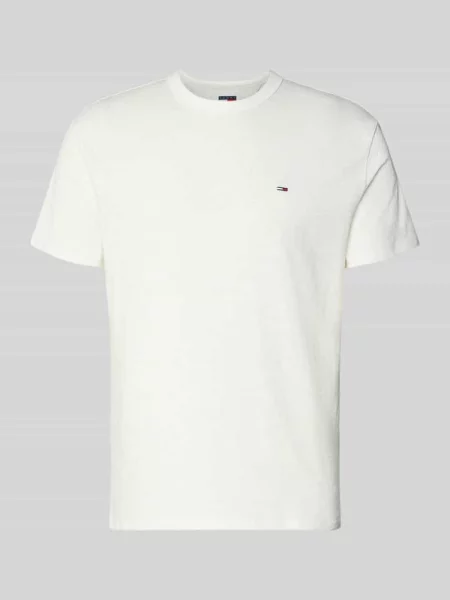T-shirt o kroju regular fit z czystej bawełny Tommy Jeans biała