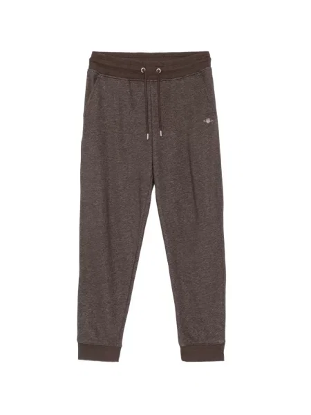 Pantaloni Gant alergare cu autograf maro
