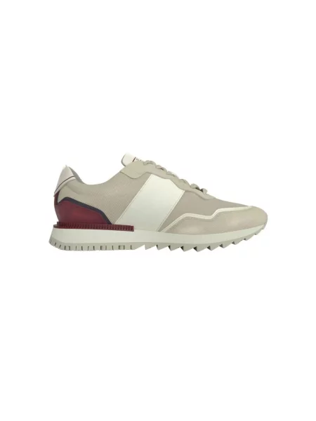 Sneakersy Tommy Hilfiger retro z logo beżowe