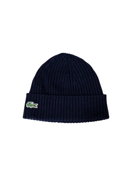 Вълнена шапка Lacoste тъмносиньо от вълна синьо