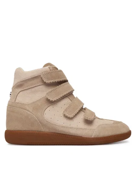 Steve Madden sneakers din piele intoarsă Mustang alb