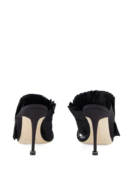 Pantofi cu toc Manolo Blahnik plisate negru