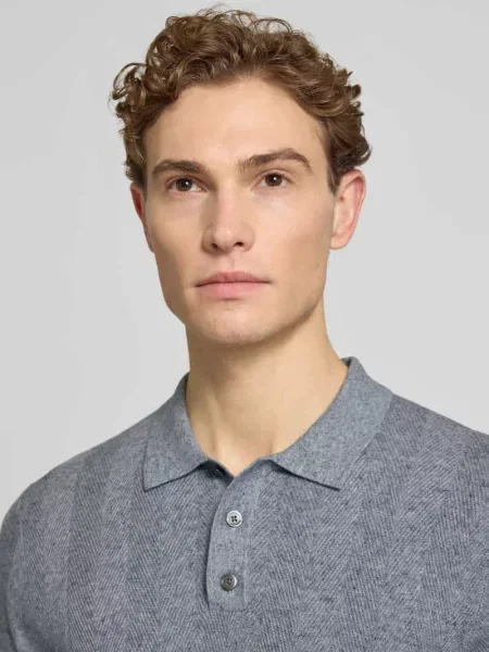 Koszulka polo o kroju slim fit z listwą guzikową Profuomo