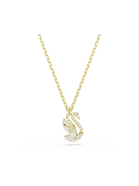 Swarovski naszyjnik z zawieszką pozłacany z cyrkonią biały