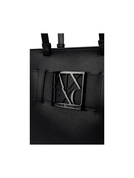 Duża shopperka Armani Exchange czarna