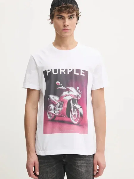 Kratka majica PURPLE BRAND CLEAN JERSEY SS TEE bela