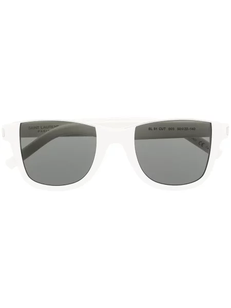Ochelari de soare pătrați Saint Laurent Eyewear alb