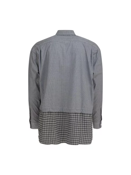 Koszula Comme Des Garcons w kratę niebieska