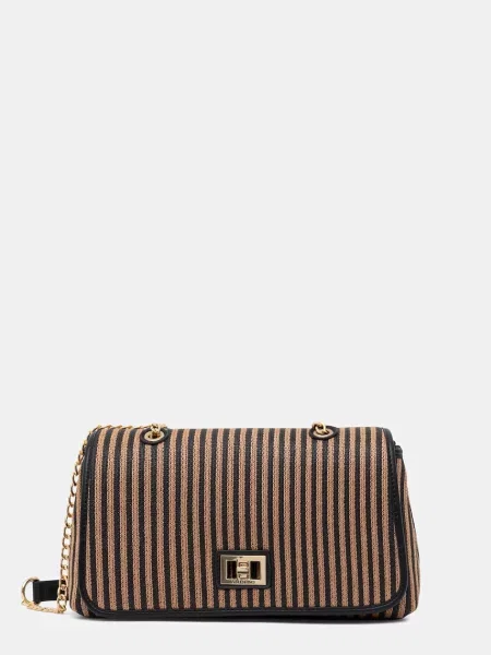 Valentino Bags geantă crossbody pentru femei împletită SELENE maro