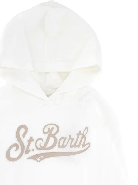 Bluza z kapturem dziecięca Mc2 Saint Barth biała