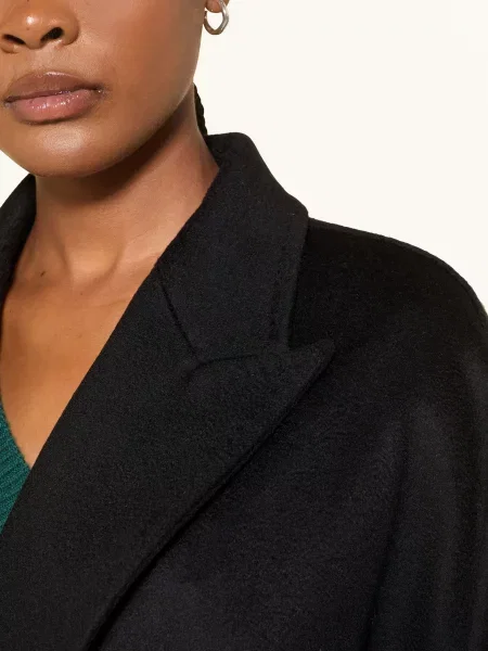 Max Mara Studio Vlněný Kabát Mastro černá