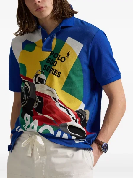 Krátký spodní díl plavek Polo Ralph Lauren s aplikacemi se stahovací šňůrkou modrý