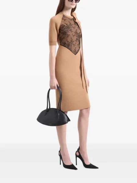 Rochie midi Nina Ricci cu funde din dantelă