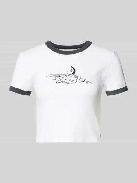 T-shirt o kroju slim fit z czystej bawełny Levi's biała