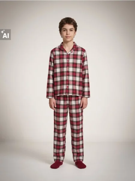 Sinsay dvoudílné pyžamo s vánočním motivem krémová