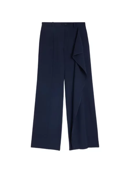 Pantaloni Jil Sander de lână albastru