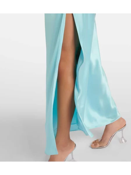 Rochie The Sei de mătase albastru