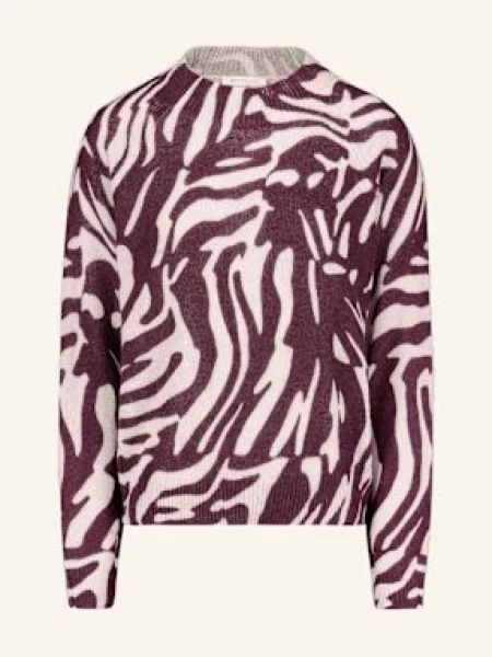 Betty&Co Sweter Z Dzianiny W Zwierzęcy Wzór rot