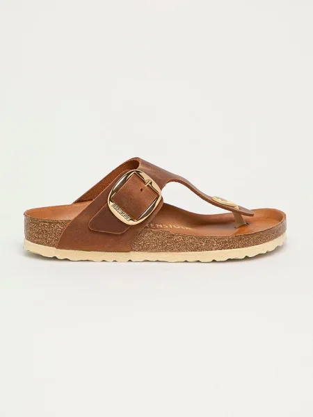 Birkenstock Japonki Gizeh Big Buckle braun brązowe