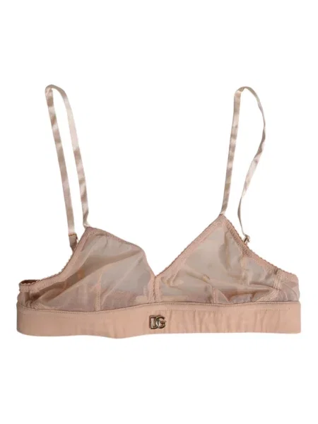 Biustonosz Dolce And Gabbana z logo beżowy