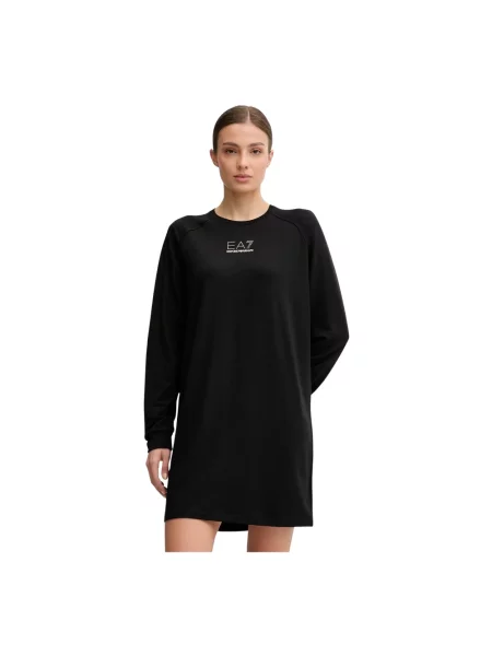 Sukienka Emporio Armani Ea7 z długim rękawem czarna